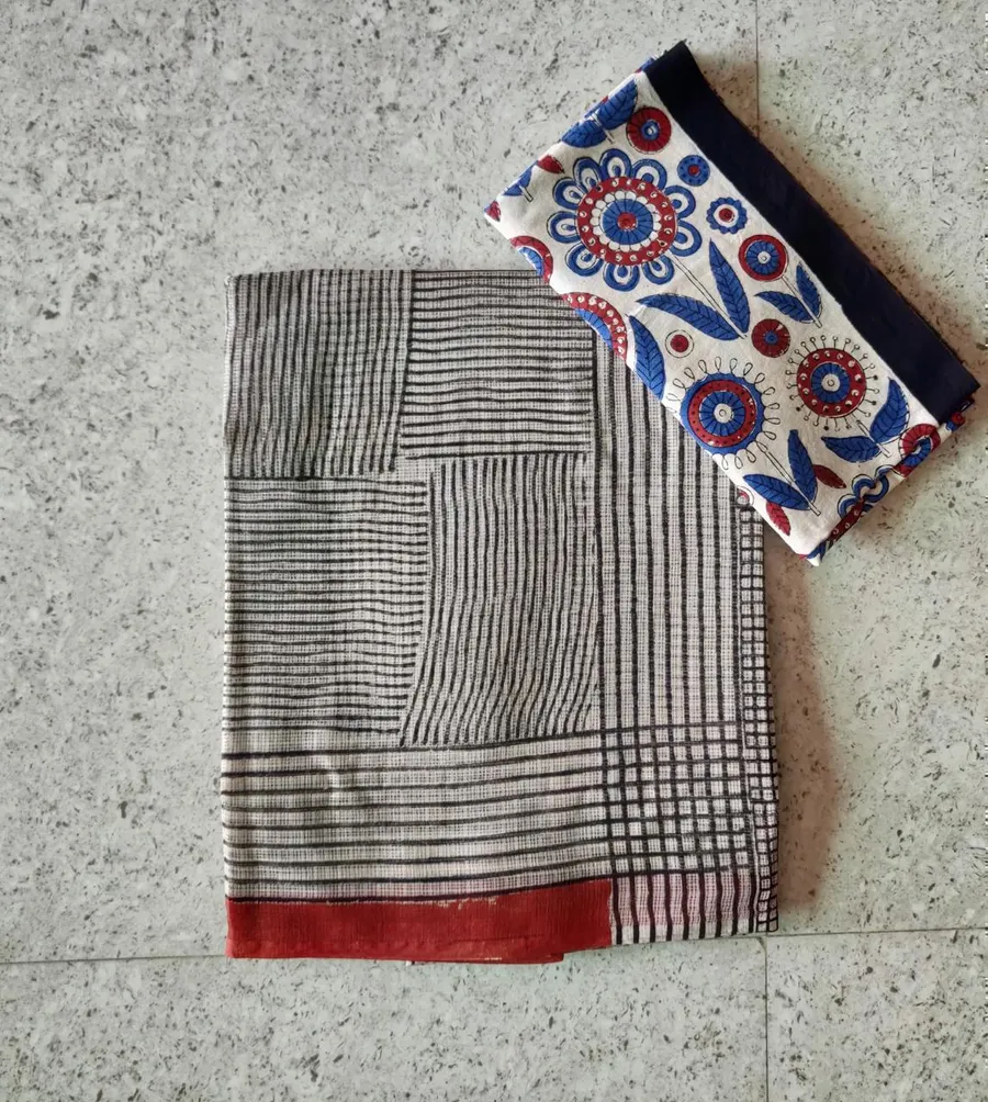 Traditional Handcrafted Bagru Print Kota Sarees